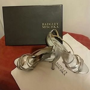 Silver Strappy Sandals